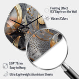 Soft Colors Marble Abstract III - Asymmetric Metal Wall Clock