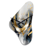 Soft Colors Marble Abstract IV - Asymmetric Metal Wall Clock