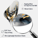 Soft Colors Marble Abstract IV - Asymmetric Metal Wall Clock