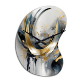 Soft Colors Marble Abstract IV - Asymmetric Metal Wall Clock