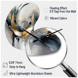 Soft Colors Marble Abstract IV - Asymmetric Metal Wall Clock
