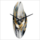 Soft Colors Marble Abstract IV - Asymmetric Metal Wall Clock