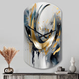 Soft Colors Marble Abstract IV - Asymmetric Metal Wall Clock