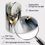 Soft Colors Marble Abstract IV - Asymmetric Metal Wall Clock