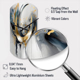 Soft Colors Marble Abstract IV - Asymmetric Metal Wall Clock