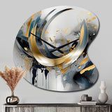 Soft Colors Marble Abstract IV - Asymmetric Metal Wall Clock