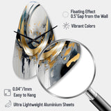 Soft Colors Marble Abstract IV - Asymmetric Metal Wall Clock