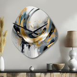 Soft Colors Marble Abstract IV - Asymmetric Metal Wall Clock