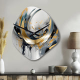 Soft Colors Marble Abstract IV - Asymmetric Metal Wall Clock