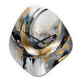 Soft Colors Marble Abstract IV - Asymmetric Metal Wall Clock