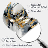 Soft Colors Marble Abstract IV - Asymmetric Metal Wall Clock