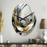 Soft Colors Marble Abstract IV - Asymmetric Metal Wall Clock