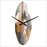 Soft Colors Shapes And Lines Marble I - Asymmetric Metal Wall Clock