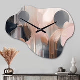 Whispers Of Marble II - Asymmetric Metal Wall Clock