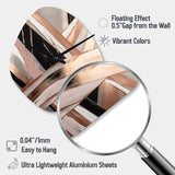 Metallic Stripes And Circles II - Asymmetric Metal Wall Clock