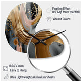 Gold And Black Marble Expression VI - Asymmetric Metal Wall Clock