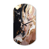 Ocean Waves Fluidity In Marble V - Asymmetric Metal Wall Clock