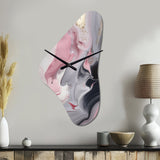 Solid Marble Paint Artwork II - Asymmetric Metal Wall Clock