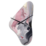 Solid Marble Paint Artwork II - Asymmetric Metal Wall Clock