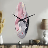 Solid Marble Paint Artwork II - Asymmetric Metal Wall Clock