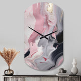 Solid Marble Paint Artwork II - Asymmetric Metal Wall Clock
