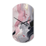 Solid Marble Paint Artwork II - Asymmetric Metal Wall Clock