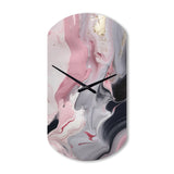 Solid Marble Paint Artwork II - Asymmetric Metal Wall Clock