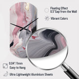 Solid Marble Paint Artwork II - Asymmetric Metal Wall Clock
