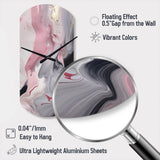 Solid Marble Paint Artwork II - Asymmetric Metal Wall Clock