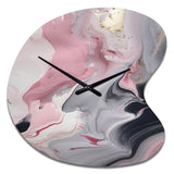 Solid Marble Paint Artwork II - Asymmetric Metal Wall Clock