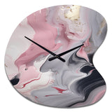 Solid Marble Paint Artwork II - Asymmetric Metal Wall Clock