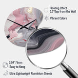 Solid Marble Paint Artwork II - Asymmetric Metal Wall Clock