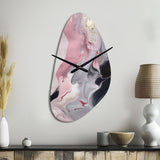 Solid Marble Paint Artwork II - Asymmetric Metal Wall Clock