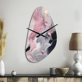 Solid Marble Paint Artwork II - Asymmetric Metal Wall Clock