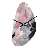 Solid Marble Paint Artwork II - Asymmetric Metal Wall Clock