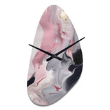 Solid Marble Paint Artwork II - Asymmetric Metal Wall Clock