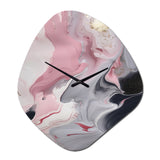 Solid Marble Paint Artwork II - Asymmetric Metal Wall Clock