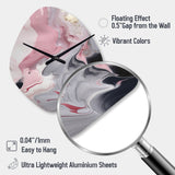 Solid Marble Paint Artwork II - Asymmetric Metal Wall Clock