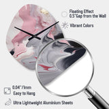 Solid Marble Paint Artwork II - Asymmetric Metal Wall Clock