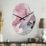 Solid Marble Paint Artwork II - Asymmetric Metal Wall Clock