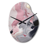 Solid Marble Paint Artwork II - Asymmetric Metal Wall Clock