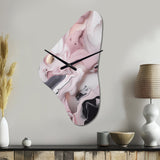Solid Marble Paint Artwork III - Asymmetric Metal Wall Clock