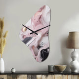 Solid Marble Paint Artwork III - Asymmetric Metal Wall Clock