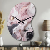Solid Marble Paint Artwork III - Asymmetric Metal Wall Clock
