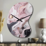 Solid Marble Paint Artwork III - Asymmetric Metal Wall Clock