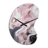 Solid Marble Paint Artwork III - Asymmetric Metal Wall Clock
