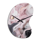 Solid Marble Paint Artwork III - Asymmetric Metal Wall Clock