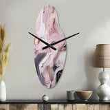 Solid Marble Paint Artwork III - Asymmetric Metal Wall Clock