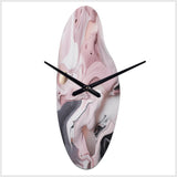 Solid Marble Paint Artwork III - Asymmetric Metal Wall Clock