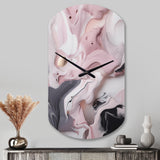 Solid Marble Paint Artwork III - Asymmetric Metal Wall Clock